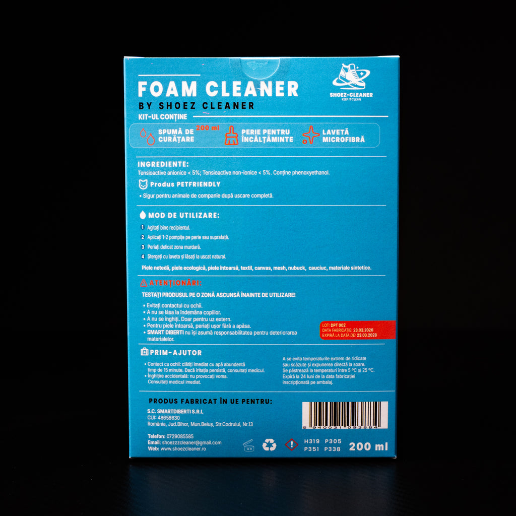Kit profesional de curatare a incaltamintelor – Foam Cleaner