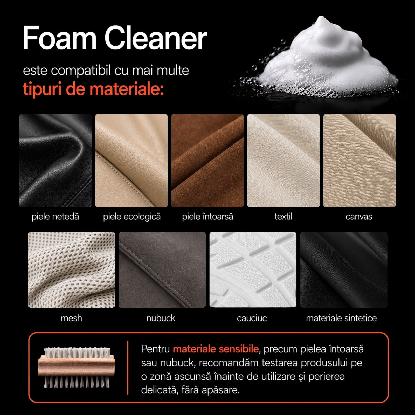 Kit profesional de curatare a incaltamintelor – Foam Cleaner